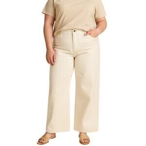 J.Crew Lower-rise Wide-leg 1984 Rigid Jean in Ecru Wash CD128 size 32 NWT